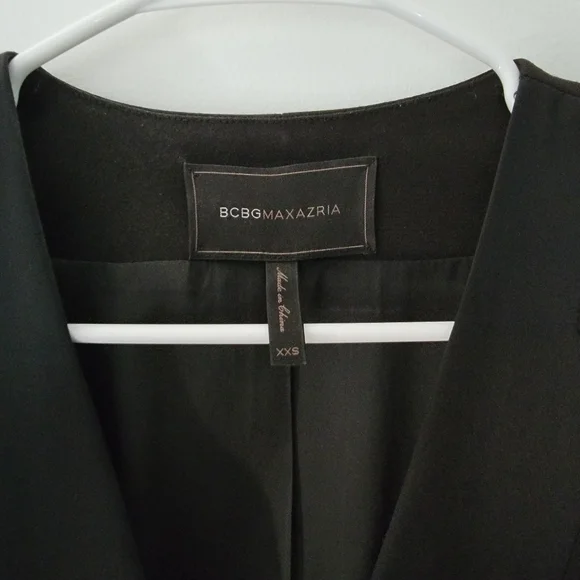 XXS BCBG Maxazria Black Cape Vest/Blazer - Picture 2 of 5